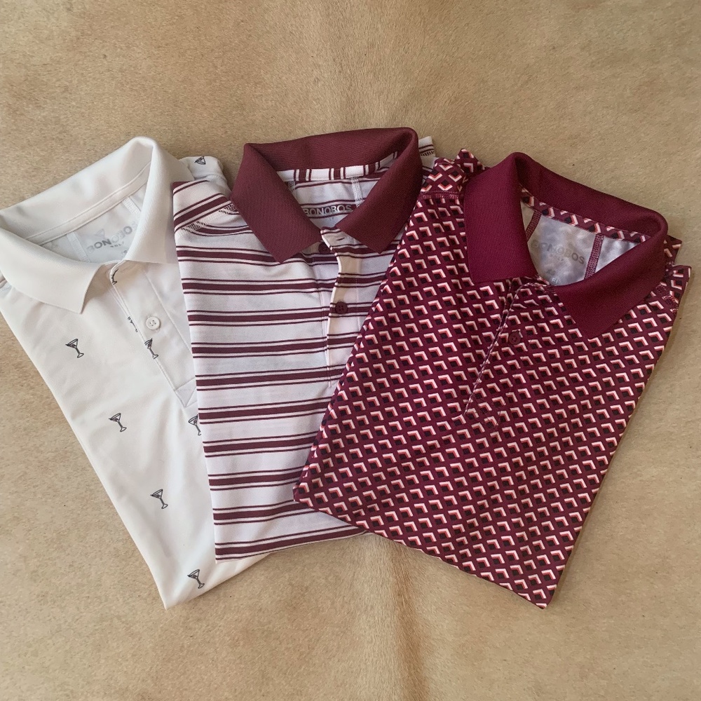 BONOBOS slim fit Golf Shirts (Pack of 3) Mens XS